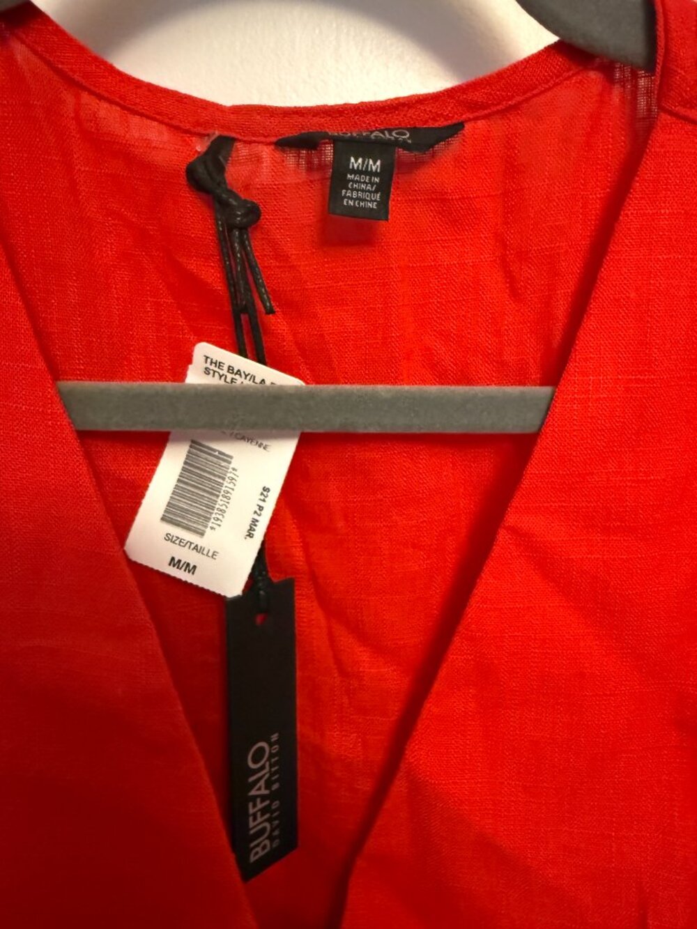 NWT Buffalo Dress - linen blend - bright red - Picture 2 of 2